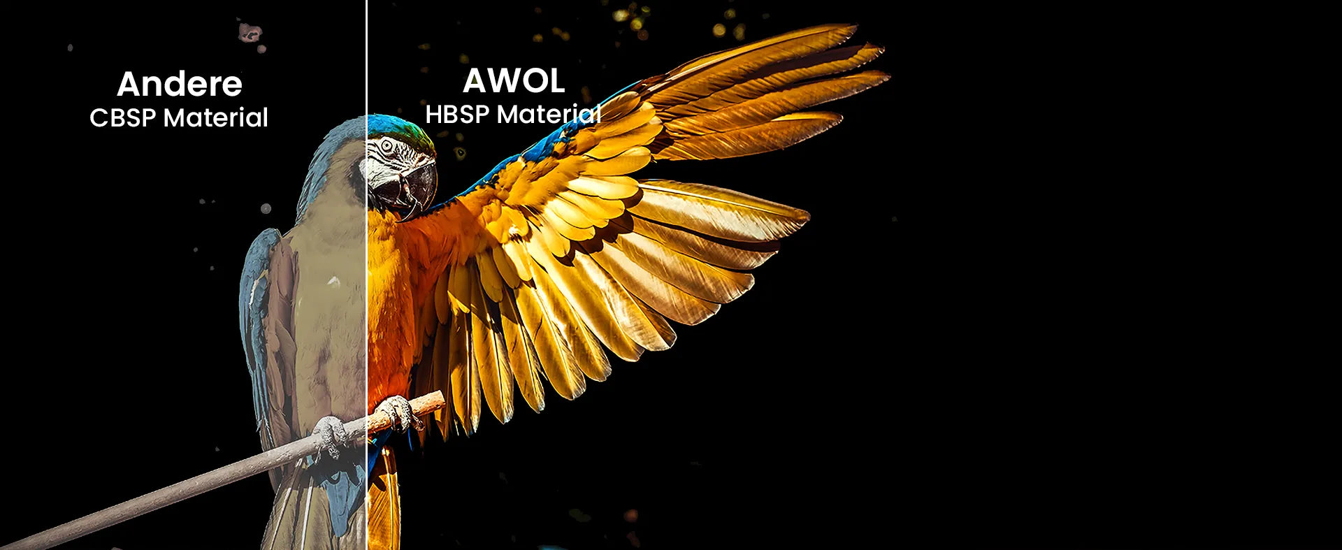 AWOL Vision Cinematic ALR Leinwand mit HBSP-Material für 80 % bessere Bildqualität.