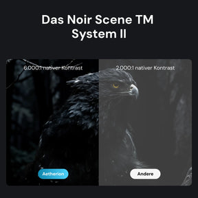 AWOL Vision Aetherion Max 4K RGB Laser Ultrakurzdistanz Beamer mit NoirScene System II und 6000:1 nativem Kontrast.