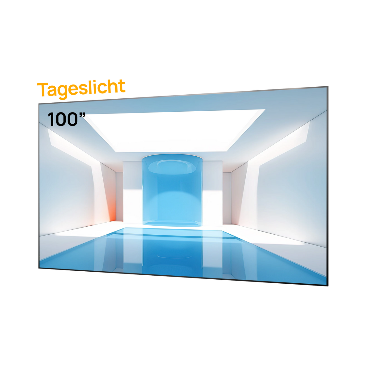 Tageslicht Leinwand 120 Zoll von AWOL Vision im Tageslicht‑Wohnraum.