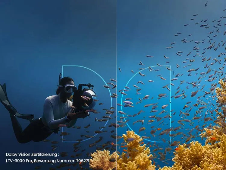 Dolby Vision kompatibler LTV-3000 Pro UST Beamer für eine beeindruckende Bildqualität.