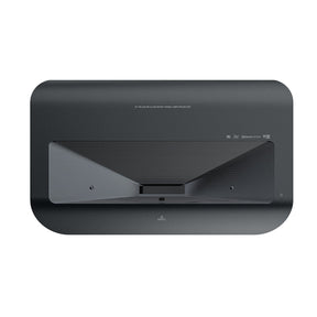 Obere Perspektive des LTV-3000 Pro beste Laser TV Beamer mit Fokus auf die präzise Linsenoptik.